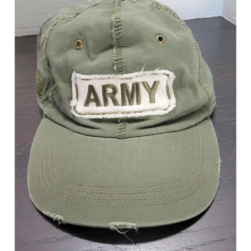 Army Olive green Rapid Dominance Distressed Strap Back Cap/Hat